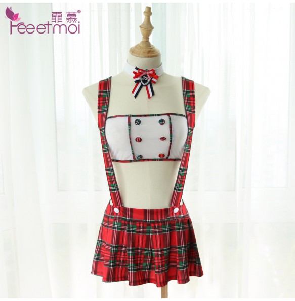 FEE ET MOI Innocent Sweet Student Costume (Red - White)